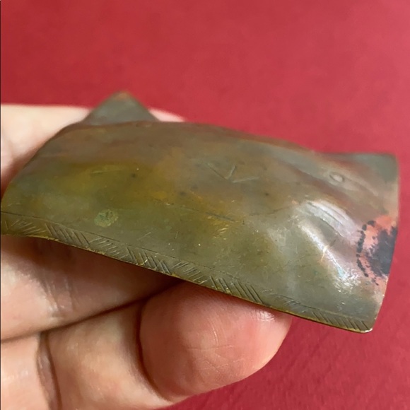 🖤SUSAN ROGGIO💕VTG brass cat brooch - Picture 12 of 12